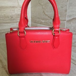 VS Multi Zip Mini Leather Satchel Crossbody Bag
